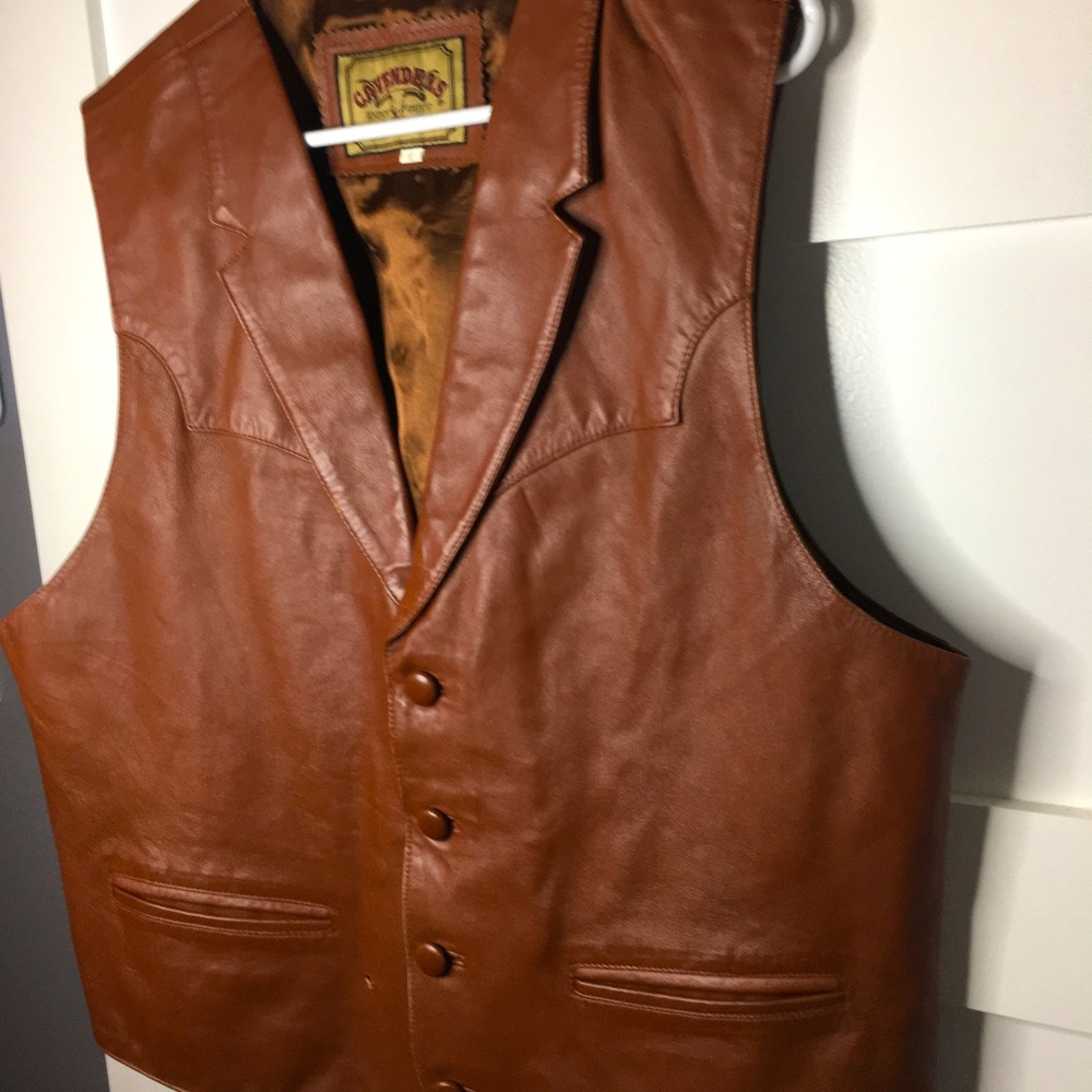 Cavenders brown leather vest